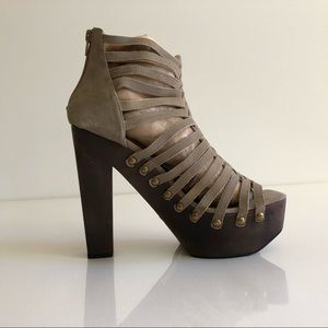 N.Y.L.A. Damika Suede Gladiator Platform Sandal